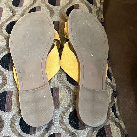 Universal Thread Yellow Ruffle Sandals - Picture 2 of 2